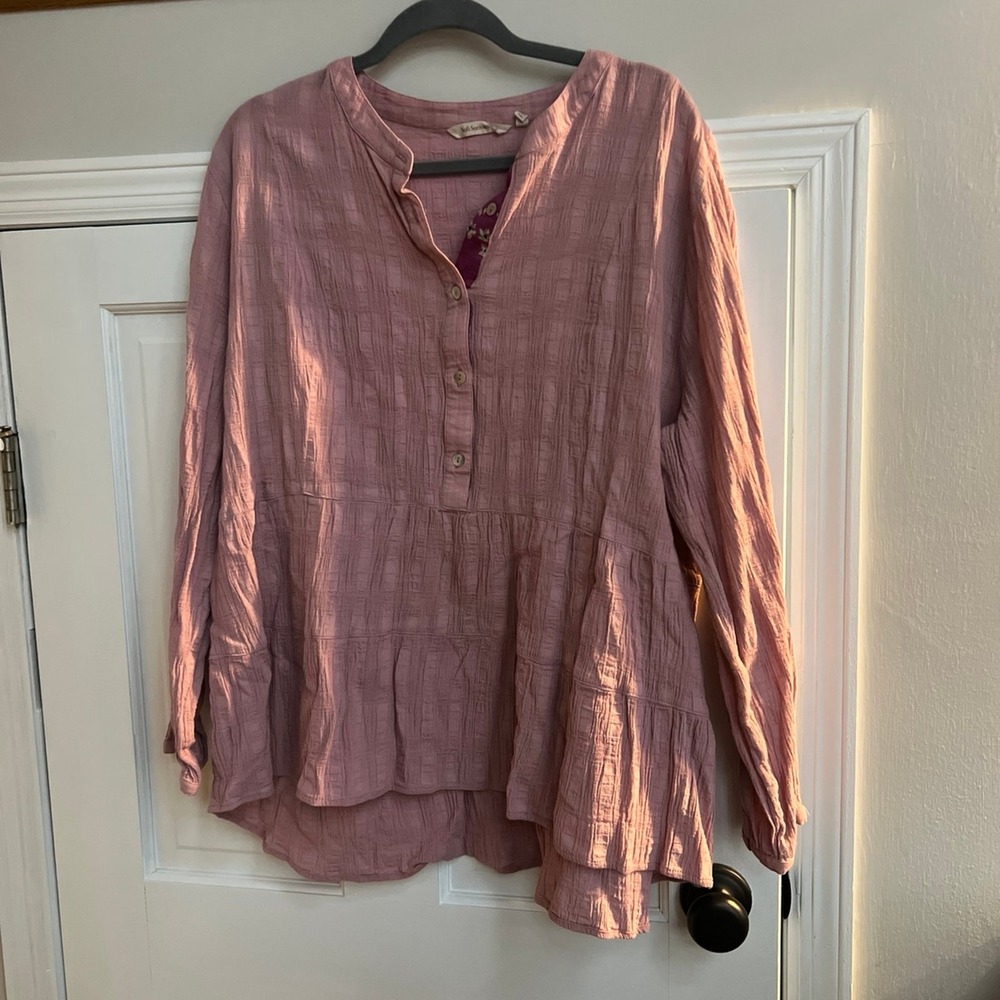 Soft surroundings blouse‎ pink 2XL